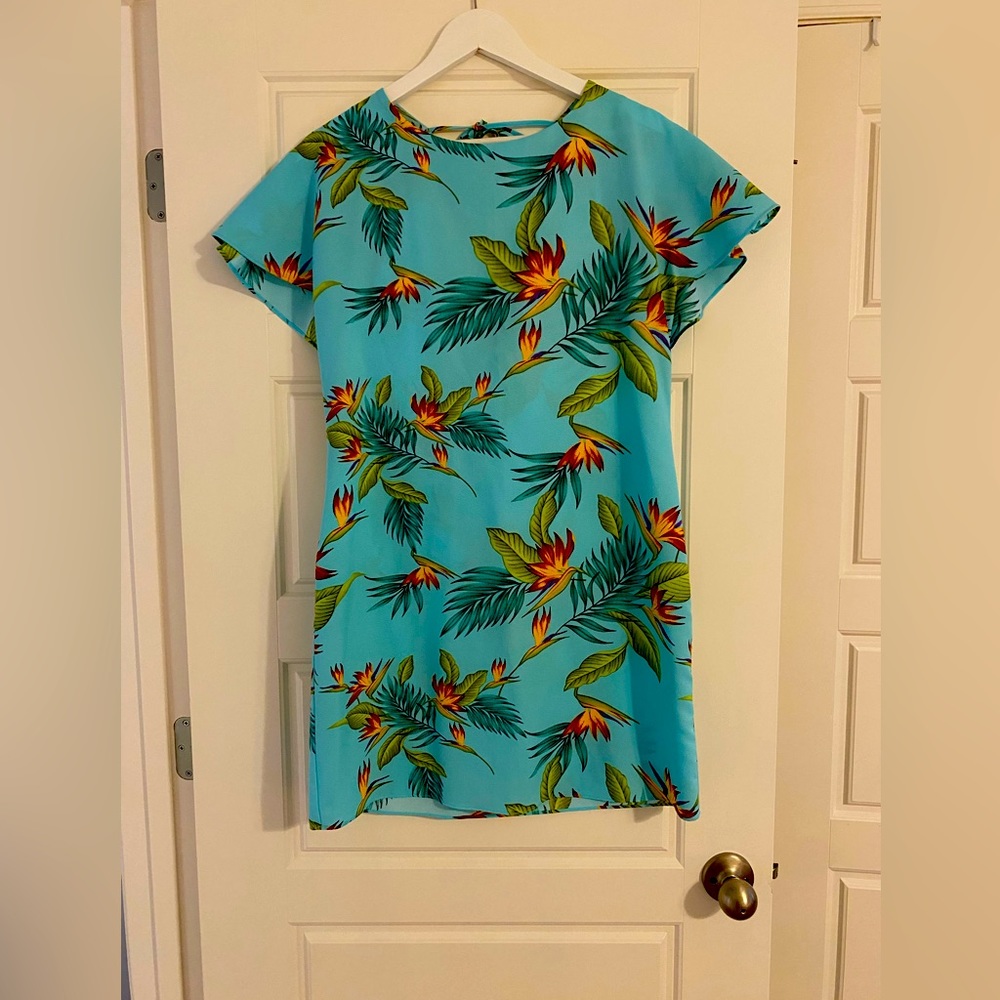Tropical never worn palm dress